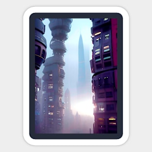 The Futuristic City. Sticker